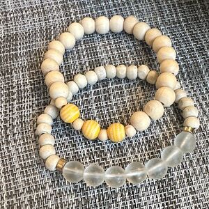 Natural Beaded Bracelet Set